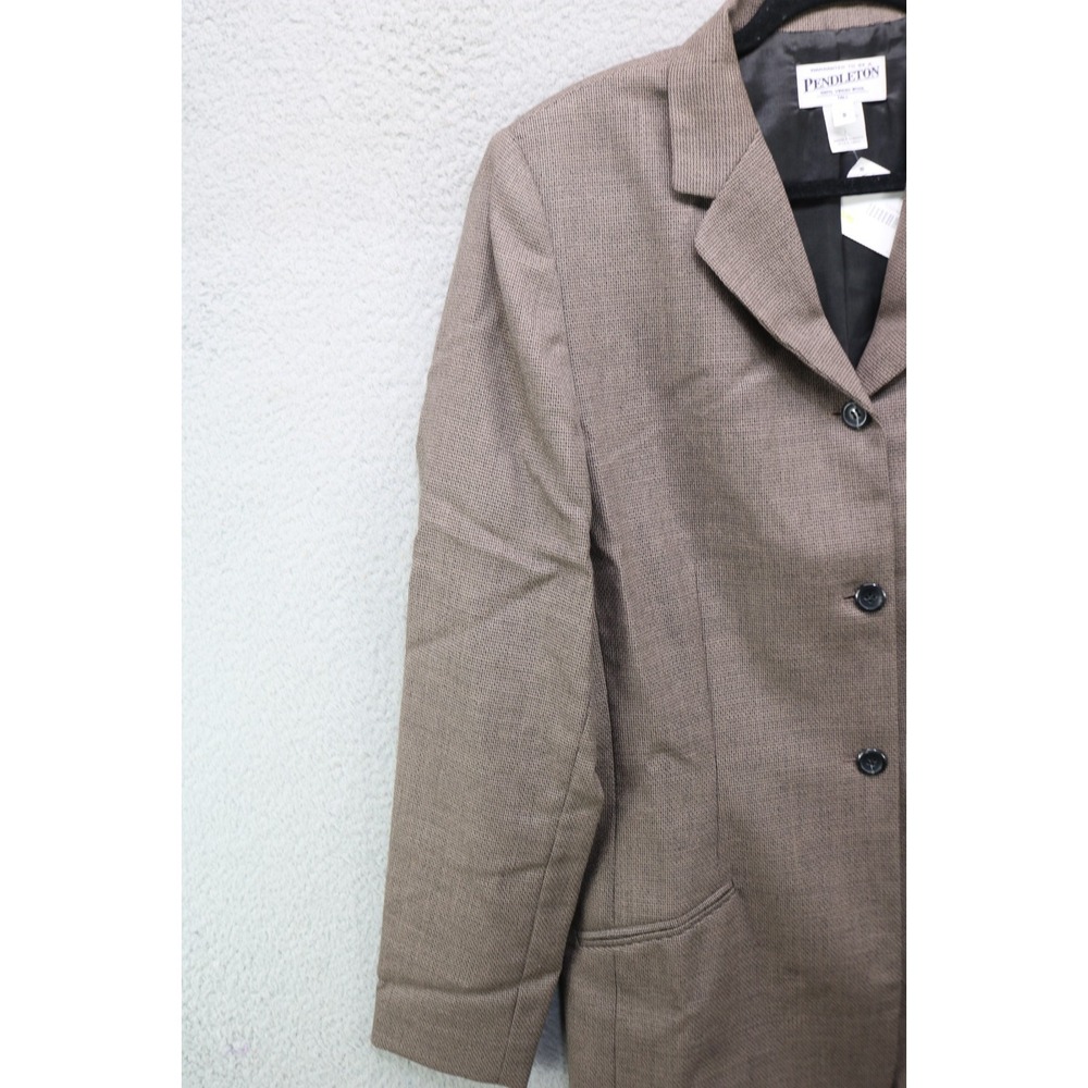 Pendleton Women's 100% Virgin Wool Button Up Long Blazer-8/T-NWT-Business-Office - Picture 3 of 13